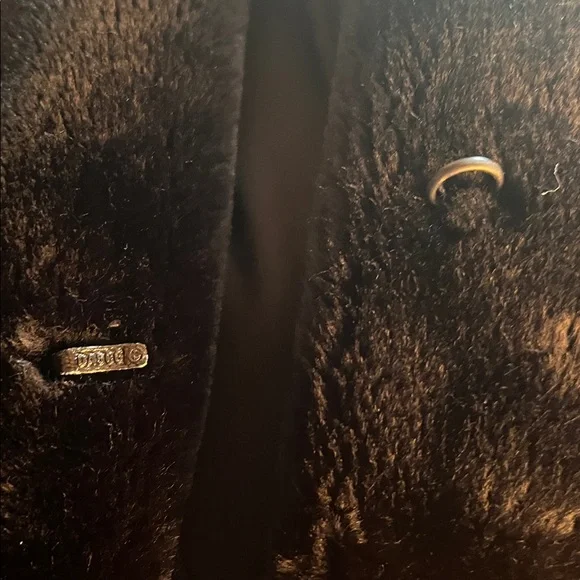 Vintage beautiful  black full length faux fur coat size XL - Picture 6 of 7